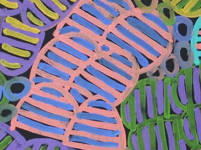 Détail décoratif d’une œuvre abstraite